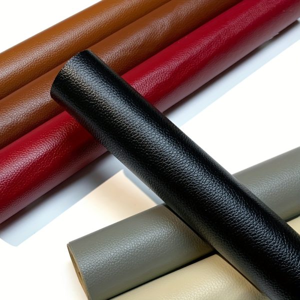 1 Roll Self-Adhesive Soft Faux Leather Repair Film, 35.0x50.01 cm - Waterproof & Fade-Resistant for Sofa, Car & Motorcycle Seats - Easy Application, No Power Needed, in Beige, Light Gray, Dark Brown, Red