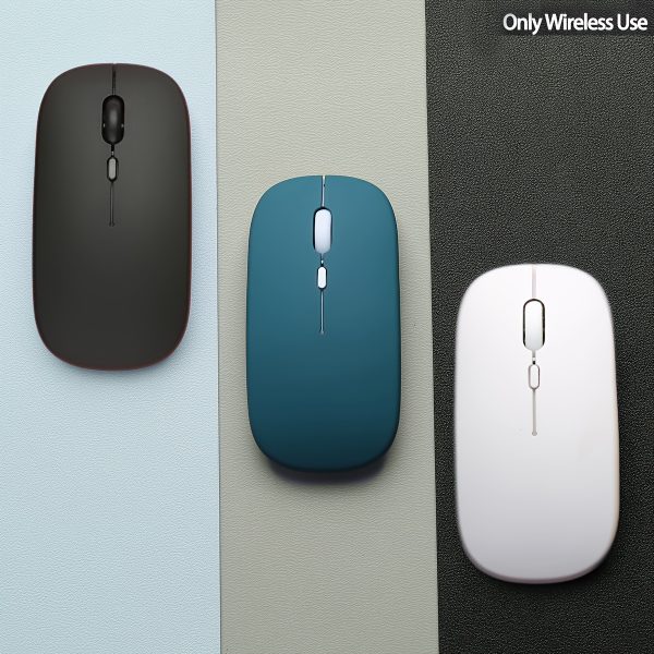 Wireless Mouse | Ergonomic Design for Gaming & Office Use | Sleek Black Plastic | Low Latency, Ambidextrous | Compatible with Windows 10 | Wireless Connectivity | Battery-Free Operation | Ideal for Laptops and Tablets, Wireless Mouse for Laptop