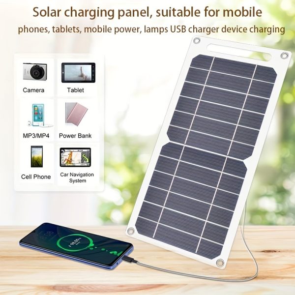 Portable Solar Charging Panel with USB - Ideal for Outdoor Travel & Camping, Power Bank Compatible, Includes Flashlight & Fan, Mobile Phone Charging, Electricity When Sunlight