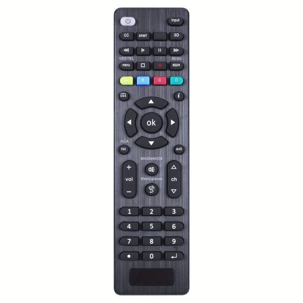 1pc NOVAGLORY Universal G006 TV Remote Control, Compatible with LG, Samsung, TCL, Philips, Vizio, Sharp, Sony, Panasonic, Sanyo, Insignia, Toshiba - Plastic, Battery Powered, 3D Function, No Battery Included