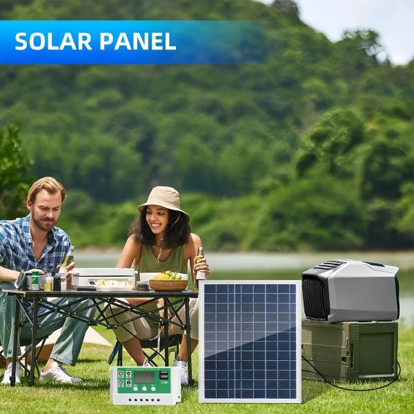 25W High-Efficiency Portable Solar Charging Kit with 18V Output, DC/Clip Interface Options - Includes 100A Controller for Power Banks, Camping, RVs, Boats, Phones, Surveillance, Pet Houses & Garden Lights