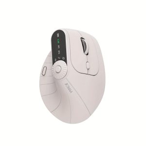 Ergonomic Mice Wireless Mouse with Function Adjustment Knob Vertical Gaming Mouse 2.4G Dual Mode Rechargeable Mouse for PC Laptop Tablet