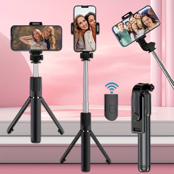 Versatile Wireless Selfie Stick with Tripod Stand - 360° Rotation, Anti-Shake, Handheld Multi-Function Camera Holder for Live Streaming & Photography, Portable Travel Stabilizer