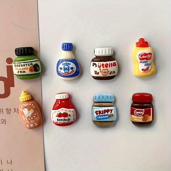 8pcs fridge magnets, Kawaii Cartoon DIY fridge magnets, Cute decorative fridge magnets, DIY phone case decorations, personalized fridge magnets for kitchen office Whiteboard lockers and dishwashers, kitchen decor, home decor