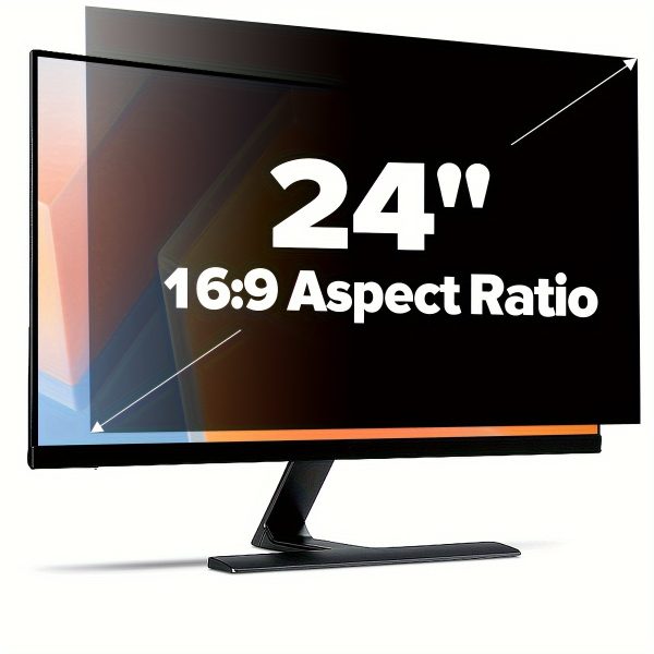 1pc 60.96 cm Full Screen Monitor Privacy Screen Protector, 16:9 Ratio, Scratch Resistant Matte Finish, High-Definition, Anti Blue Light and Anti Glare Film, for Home Offices