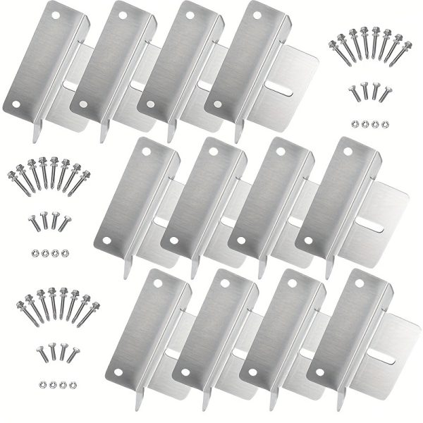 8-Pack Durable Aluminum Solar Panel Mounting Brackets - Z-Shape, Corrosion-Resistant, No Electricity Needed, for RVs, Trailers, Boats, Yachts, Wall & Off-Grid Roofs