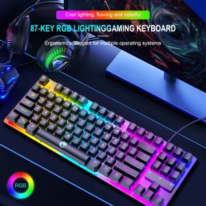 Mechanical Gaming Keyboard with RGB Lighting: Perfect for PC Gaming and Office Use