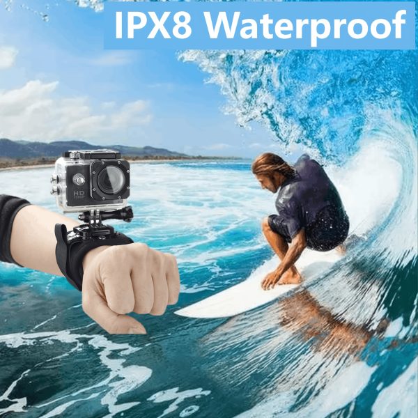 1080P Digital Camera for Swimming, Diving & Surfing - Pocket-Sized with Wide-Angle Lens, Certified, 30-Min Battery Life, Includes Protective Cover & Bracket