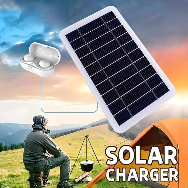 3W Portable Solar Panel Charger, Flexible Monocrystalline Silicon Solar Charging Panel, 5V USB Output, with High Transparency Protective Film, Removable Photovoltaic Product for Power Bank, Smartphones, Outdoor Camping