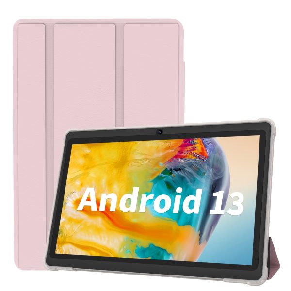 ROENLLCE 7-Inch Android 13 Tablet, 4GB (2G+2G Memory Expansion) RAM + 32GB ROM, Comes with a Protective Case, Supports 1TB ROM Expansion, 3500 Mah Battery, HD 1024*600 IPS Screen, Dual Cameras, Classic Design Wifi Tablet.