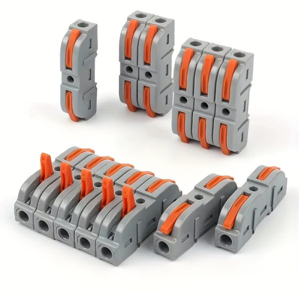 30/50pcs Hole Multifunctional Quick Connect Terminal Cable Connector Wire Clamp with Bidirectional Drive Rod for Fixing Flexible Cables