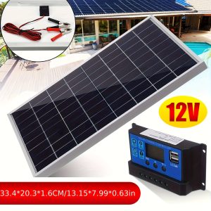 Portable Solar Charging Panel with Aluminum Frame - Detachable, Magnetic Material for Outdoor Power Generation, Car & Yacht Battery Charger, Ventilation System for Chicken Coops and Dog Houses
