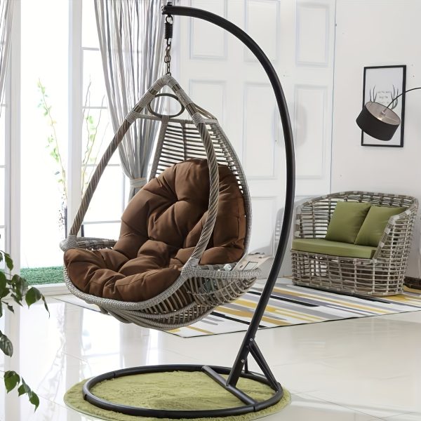 A Luxurious Thick Hanging Chair Cushion with a Weight Capacity of 2.2 KG, Oversized Dimensions of 80.01cm X 119.99cm, Modern Style, Made of Polyester Fabric with Filling, Hand Wash Only, Suitable for Office, Outdoor, Balcony, And Living Room Use.