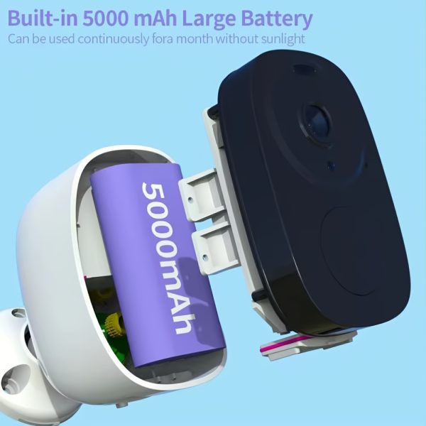 Antcctv Wireless Outdoor Security Camera 1 Unit, 1296P 3MP with a 5000Mah Battery, Featuring AI Motion Detection, Spotlight, Siren Alarm, And Indoor Home Surveillance Capabilities, Color Night Vision, Two-Way Audio, Cloud/Sd Storage, Compatible with Alexa, And Operates on 2.4Ghz Wifi.