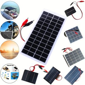 Power Up Anywhere: Portable Solar Panel Generator with Jump Start Clip for Outdoor Travel, Camping, Car, and RV