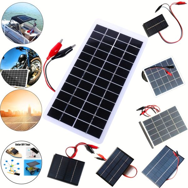 Power Up Anywhere: Portable Solar Panel Generator with Jump Start Clip for Outdoor Travel, Camping, Car, and RV