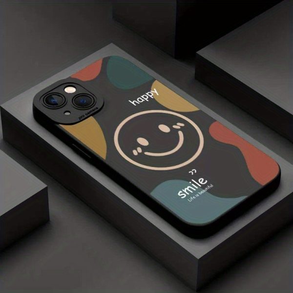 joyful Face Design Anti-Fall Soft Shell Silicone Phone Case for iphone14/13/12/11/8/7/6S/6 Pro Plus Max XSMax XS XR X SE2 SE3