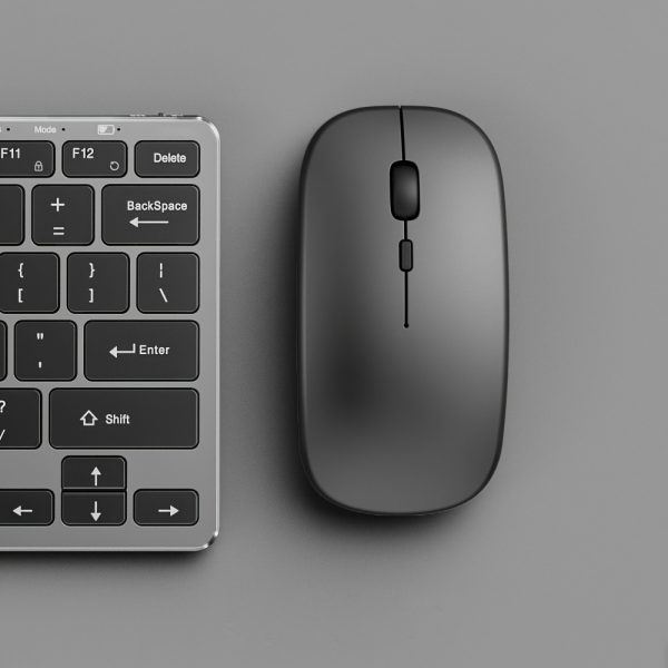 Ultra-Slim Dual-Mode Wireless Mouse - Silent, Ergonomic Design for Ambidextrous Use on Laptops, Desktops & Tablets - Available in Pink, Green, Blue, Yellow, Black