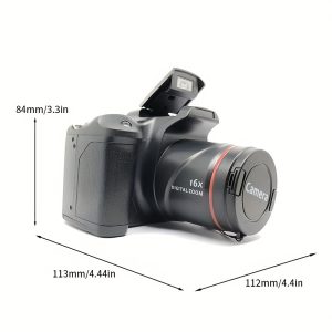 2.4-Inch HD Large Screen Digital Camera for Photography and Video - 16x Professional HD Camera with 16 Million Pixels, ABS Shell, CMOS Sensor, Perfect Gift for Friends, Ideal for Camping, Travel, Birthday Parties, Family Gatherings - Batteries Not Included, Need to Buy 4x5 Model Batteries
