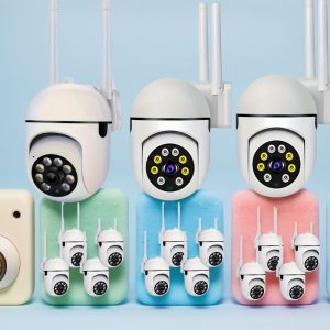 Smart Home Security Camera with Pan/Tilt/Zoom, Color Night Vision, Two-Way Audio, Motion Tracking & Live Alerts - Weatherproof Indoor Surveillance for Safety and Pet Monitoring