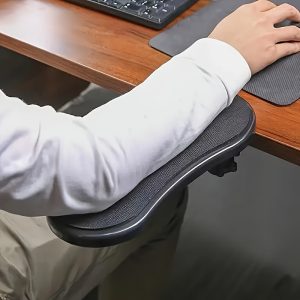 Ergonomic Armrest Extender for Gaming and Office, Comfortable Elbow Support, Large Mouse Pad with Wrist Rest, Other Plastic Material, with Keyboard and Mouse Setup
