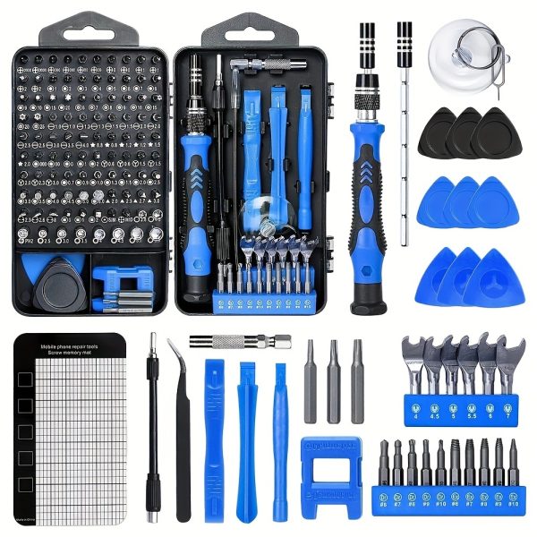 138 in 1 Diy Repair Kit, Precision Screwdriver Sets Screwdriver Tool Kit with Mini Wrench And Stripped Screw Remover, Suitable for Phones, Tablets, Watches, Cameras Repairs Etc.