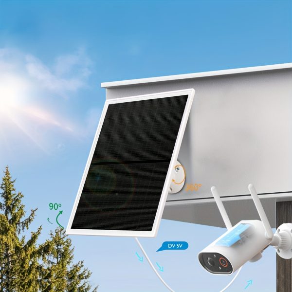 10W 5V High-Efficiency Solar Panel -, USB & Micro Portable Charger for Security Cameras, Outdoor Lights & Small Devices