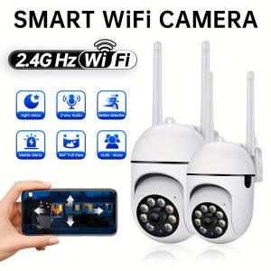 1080P FHD Wifi Security Camera with PTZ, Smart Tracking And Voice Alarm - Full Color Day/Night Vision, Usb-Powered, 2-Way Audio Walkie-Talkie for Indoor Home Security