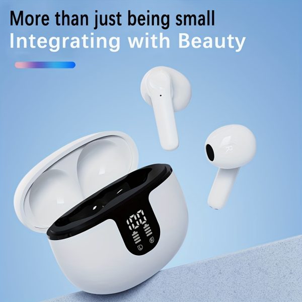 In-Ear Wireless Headphones with HIFI Sound Quality, Truly Wireless, Omnidirectional Stereo, Low Latency, Automatic Connection, High-Definition Noise Reduction, Large Battery Capacity, Ultra-Long Battery Life, And LED Digital Display.