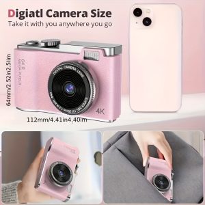 Vintage Style Digital Camera, 16X Digital Zoom, 6.1cm LCD Screen, USB Charging, 36V Max Voltage, Ideal for Vlogging, Photography, and Webcams, Perfect Gift for Teenagers and Beginners