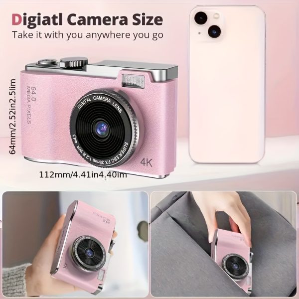 Vintage Style Digital Camera, 16X Digital Zoom, 6.1cm LCD Screen, USB Charging, 36V Max Voltage, Ideal for Vlogging, Photography, and Webcams, Perfect Gift for Teenagers and Beginners