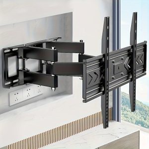Full Motion TV Wall Mount Bracket, Articulating Arm for 32-75 Inch TVs, VESA 600x400mm Compatible, 49.9 KG Capacity, Metal Construction, Wall-Mounted, Manual Tilt & Extend, No Power Required