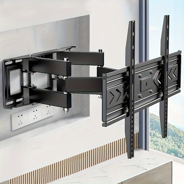 Full Motion TV Wall Mount Bracket, Articulating Arm for 32-75 Inch TVs, VESA 600x400mm Compatible, 49.9 KG Capacity, Metal Construction, Wall-Mounted, Manual Tilt & Extend, No Power Required