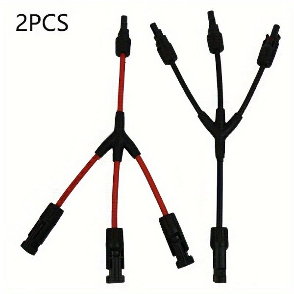 2pcs 3 in 1 Y Type Solar Photovoltaic Connectors 30A Solar Panel Confluence Connector