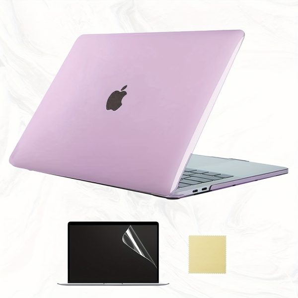Purple Laptop Case 3pcs Set - The Set Includes Laptop Case & Screen Protector & Cleaning Cloth, Perfect Combination for Better Protection Of Your Laptop, Precise Hole Design, New 13.3air A1932/A2179/A2337 Suitable