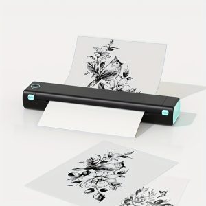 PocketMagic M08F Portable Thermal Printer, 21.59x27.94cm Print Size, Inkless Mini Printer, Compatible with Android, iOS & Laptops, with Rechargeable Lithium Polymer Battery, Wireless Connectivity, for Travel & On-the-Go Printing, Ideal for Sketches, Doodles, Line Art & Photos