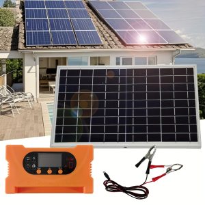 Solar Panel Kit with Fast Charging Controller, Monocrystalline Silicon, Magnetic Material, Solar-Powered, with Removable Photovoltaic Product for Without Battery