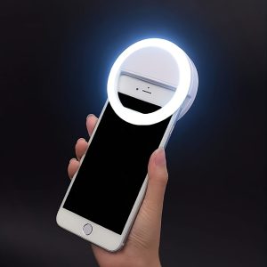 A Selfie Ring Light with 36 LED Bulbs, USB Rechargeable And Adjustable with 3 Brightness Levels, Suitable for Youtube, Tiktok, And Smartphone Makeup Gifts (Available in Pink, White, Blue, And Black).