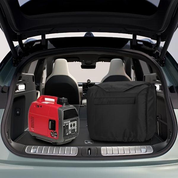 Durable Generator Cover - Dustproof Outdoor Storage for Portable Power Equipment, Heavy-Duty Weather-Resistant Fabric, with Handle and Pocket Design, Universal Fit 50.8 x 29.21 x 40.64 cm