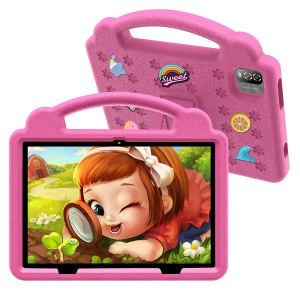 ROENLLCE 25.65 cm Android 14 Tablet PC, 6GB (3G+3G- Memory Expansion) RAM + 64GB ROM, with Handbag Protective Leather Case, Support 1TB Expansion Memory, 6000 Mah Battery, Dual Frequency Wi-Fi6, High Definition 1280*800 IPS Screen, Dual Camera