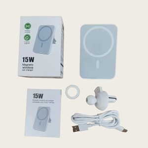 15W Magnetic Car Support Mount Wireless Charger, for iPhone 16/15/14/13/12/11/8 Series, for Galaxy S24 /S23 /S22 Ultra, and other mobile phones that support wireless charging, wireless charging station, non-battery, convenient, beautiful, simple.