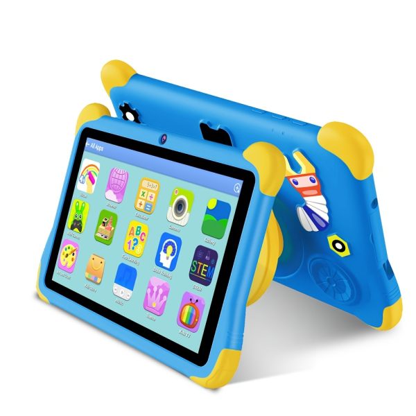 CRELANDER Youngsters' Educational Tablet | 8-Inch IPS Display | Multi-Color Aluminum Alloy | 6GB RAM, 64GB ROM | WiFi Connectivity | Dual Camera | Shockproof Case | Interactive Learning Apps | Type-C Charging | Ideal for Early Childhood Development, Youngsters's Learning Tool | Playful Design | Protective Design