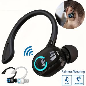 Mini Wireless Earbuds, Universal Phone Earphones, Open-back Earcup Style, Noise Cancellation for Voice Call, Push Button Type Control, Volume Control, Detachable Cable, No Jack, Lithium Battery-Polymer, 50mAh, USB Charging, Type-C Port Charging, ≤36V, 2.5-5W, Non-Waterproof, Plastic Material, with Condenser Microphone for Adult