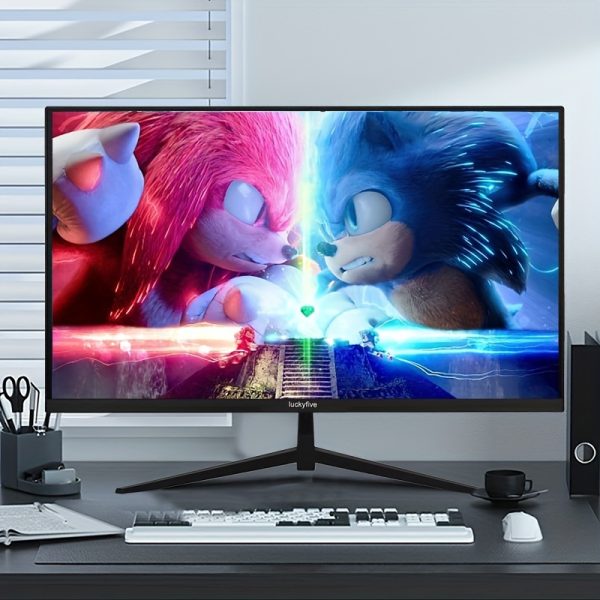 Luckyfive 27" Ultra HD (3840 x 2160) IPS Zero-Frame LED Monitor, 4K Display with Speakers, 60Hz Refresh Rate, 99% SRGB Coverage, 5ms Response Time, DisplayPort & VESA Connectivity, Tilt Adjustable Stand