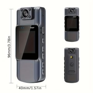 1pc 1080P Mini Portable Camera, Pocket Size Bodycam with Infrared Night Vision, Wide Angle, USB Rechargeable Lithium Polymer Battery, Clip-On Design for Outdoor Sports, Travel & Adventure Recording - Compact & Lightweight (No TF Card Included)