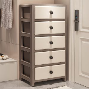 1pc, Large Capacity Storage Cabinet with Hidden Pulleys, 3/4/5/6 Layers Plastic Storage Organizer | Storage Box with Drawers and Pull Handles | Large Stackable Container for Clothes and Toys | Bedroom Wardrobe Kitchen Storage Organizer