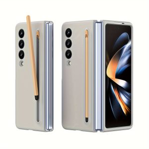 Suitable for Samsung ZFOLD6 ZFOLD5 ZFOLD4 ZFOLD3 Mobile Phone Case with Stylus, Full Package And Anti-Fall, Skin-Feel Pen Slot Integrated Case, with Packaging, Suitable for Samsung ZFOLD6 Mobile Phone Case