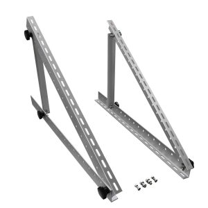 71.12cm Adjustable Solar Panel Mount Brackets with Foldable Tilt Legs for RV, Roof, Boat - Ideal for Any Off-Grid Systems
