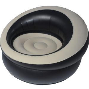 Classic Style Inflatable Sofa, Portable Flocked PVC Couch for Multiple Room Types - Comfortable and Durable Air Sofa with Unique Embellishment Features