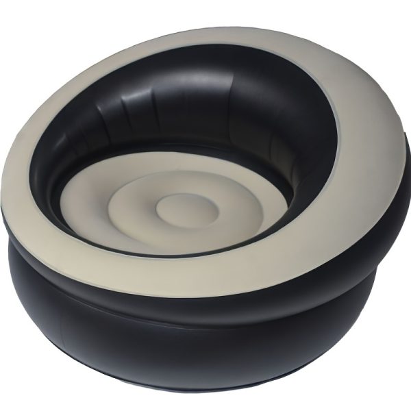 Classic Style Inflatable Sofa, Portable Flocked PVC Couch for Multiple Room Types - Comfortable and Durable Air Sofa with Unique Embellishment Features